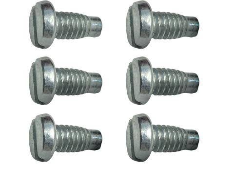 Redline Restomotive® 1958-1982 Chevrolet Corvette Headlight Bulb Retainer Ring Screws, 6 Piece