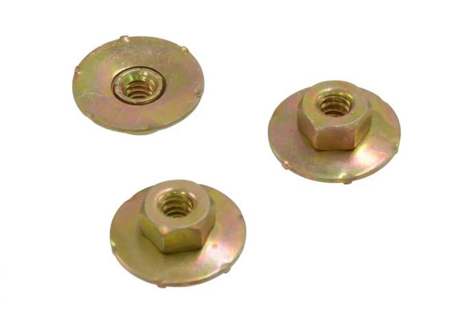 Redline Restomotive® 1968-1982 Chevrolet Corvette 3 Piece Wiper Motor Mounting Nut Set