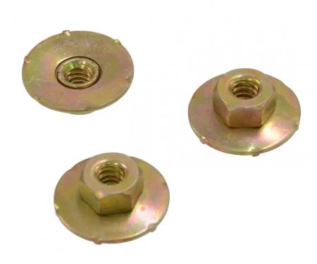 Redline Restomotive® 1968-1982 Chevrolet Corvette 3 Piece Wiper Motor Mounting Nut Set