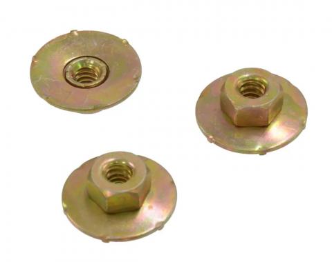 Redline Restomotive® 1968-1982 Chevrolet Corvette 3 Piece Wiper Motor Mounting Nut Set