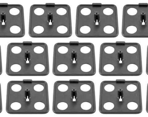 Redline Restomotive® 1964-1973 14 Piece Small Square Plastic Hood Insulation Clip Set