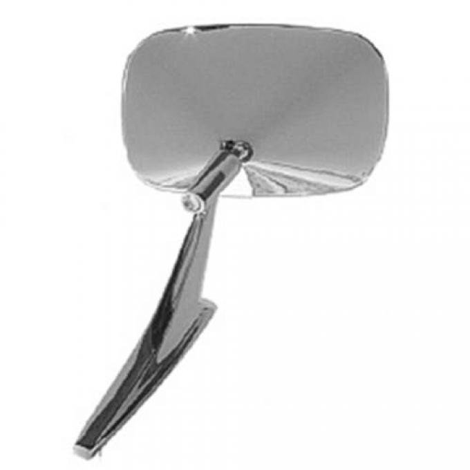 Redline Restomotive® 1968-1974 GM Car Left Hand Outside Door Mirror with Rib Design