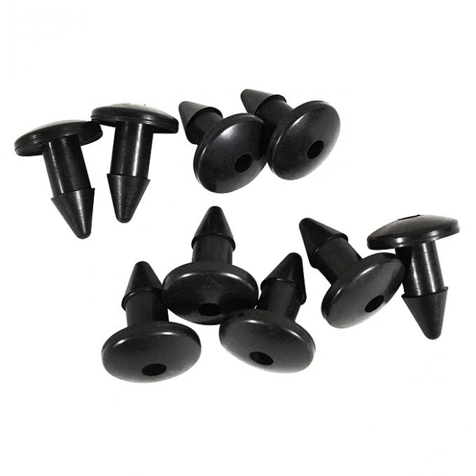 Redline Restomotive® 1968-1982 Chevrolet Corvette Rubber Carpet Fasteners, 9 Piece Set