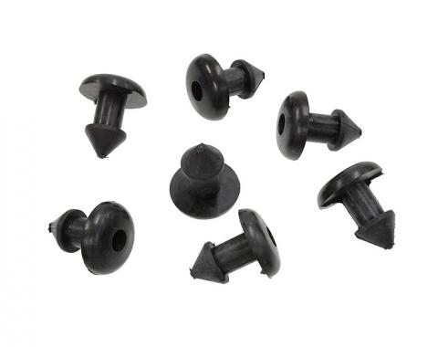 Redline Restomotive® 1963-1967 Chevrolet Corvette Rubber Firewall Insulation Plugs, 7 Piece Set