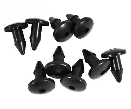 Redline Restomotive® 1968-1982 Chevrolet Corvette Rubber Carpet Fasteners, 9 Piece Set