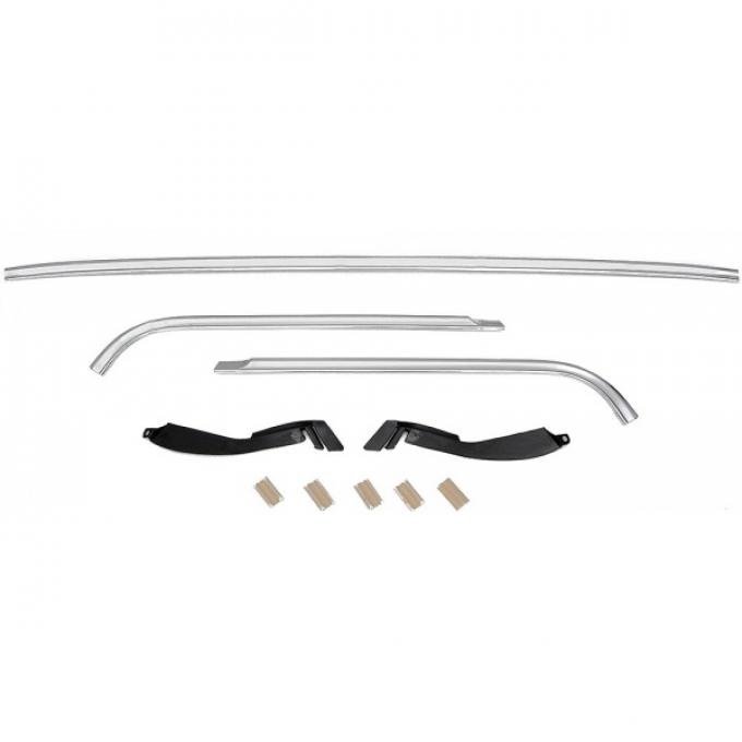 Redline Restomotive® 1970-1981 Camaro / Firebird 5 Piece Front Windshield Chrome Molding Set