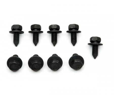 Redline Restomotive® 1964-1967 & 1969 Chevrolet Chevelle 9 Piece Hood Latch & Lock Plate Mounting Screw Set