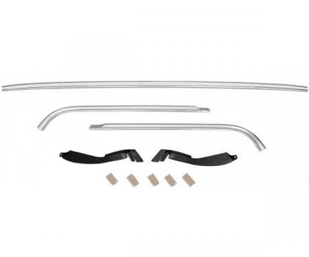 Redline Restomotive® 1970-1981 Camaro / Firebird 5 Piece Front Windshield Chrome Molding Set