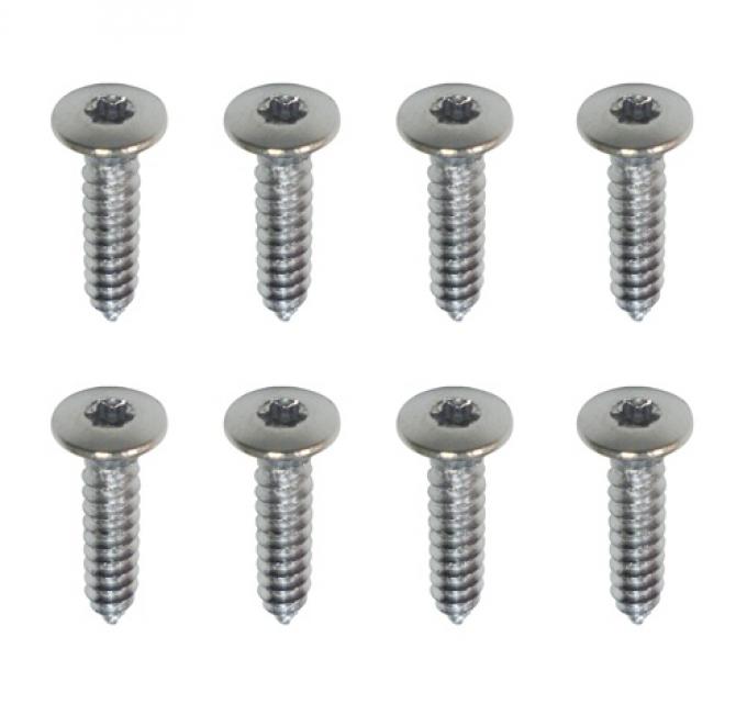 Redline Restomotive® 1978-1981 Chevrolet Camaro Chrome Headlight Bezel Mounting Screws, Standard