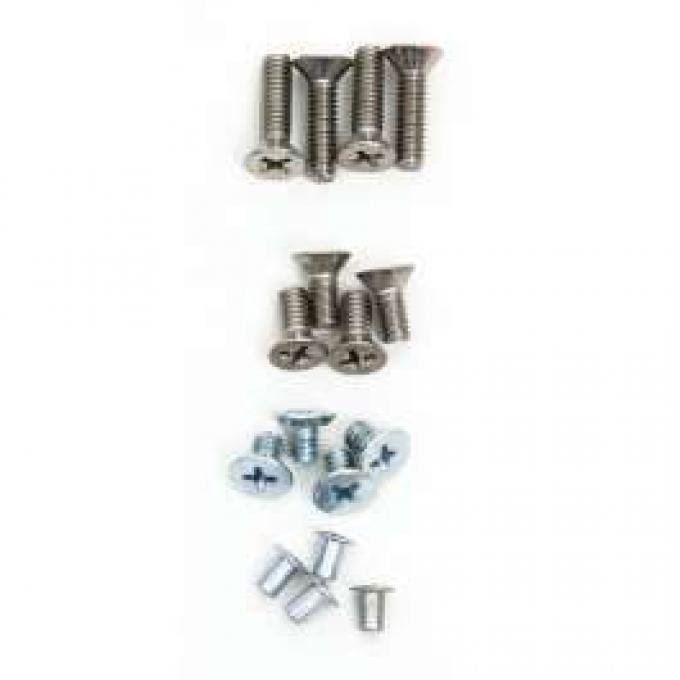 Redline Restomotive® 1955-1957 Chevy Window Frame Screw Set, 2-Door Hardtop & Convertible