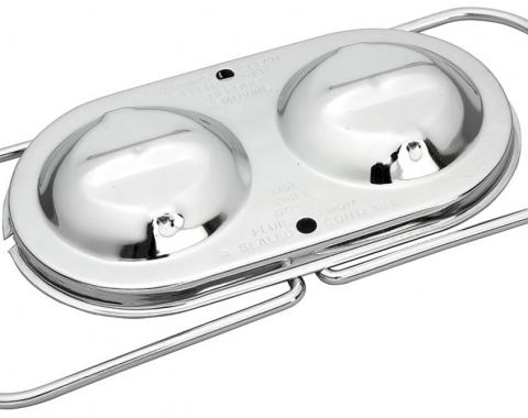 Redline Restomotive® Brake Master Cylinder Cover, Power Or Manual, 5-3/4" x 3", Chrome