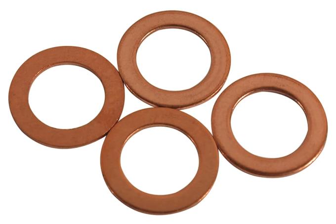 Redline Restomotive® 1953-1982 Chevrolet Corvette 4 Piece Brake Hose Copper Washer Set