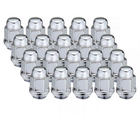 Redline Restomotive® Chevy / Pontiac Bulge Acorn Wheel Lug Nut, 7/16-20 Chrome Plated, Set of 20