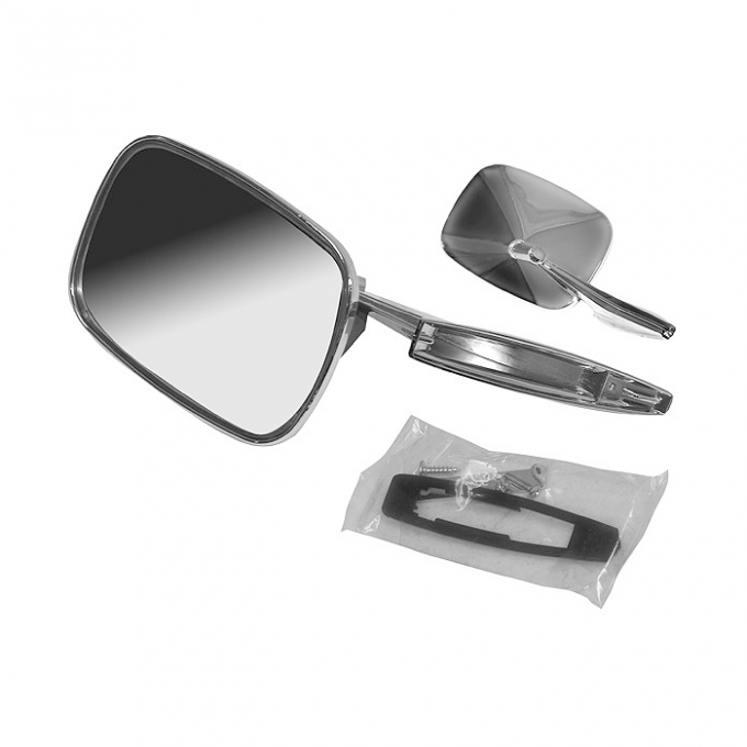 Redline Restomotive® 1968-1974 GM Car Right Hand Outside Door Mirror with Rib Design