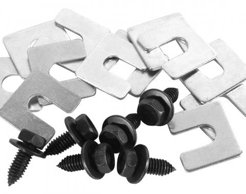 Redline Restomotive® 1963-1982 Chevrolet Corvette Radiator Support Bolt & Shim Kit, 18 Piece