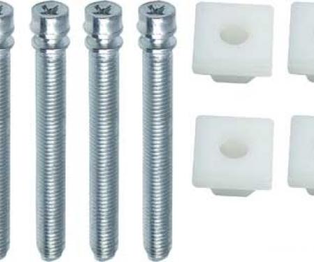 Redline Restomotive® 1965-1975 Full Size Chevy Headlamp Adjuster Screw And Nut Set, Completes 2 Headlights