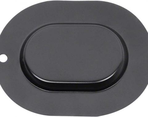 Redline Restomotive® Oval Metal Floor Pan / Trunk Pan Drain Cover Plug, EDP Coated