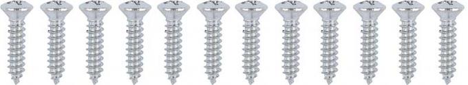 Redline Restomotive® Screw Set, Phillips Oval # 8 X 3/4" Screw, 12 Piece