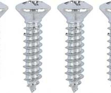 Redline Restomotive® #8 x 3/4" Oval Phillips Head Screw, Chrome Plated, Set of 10