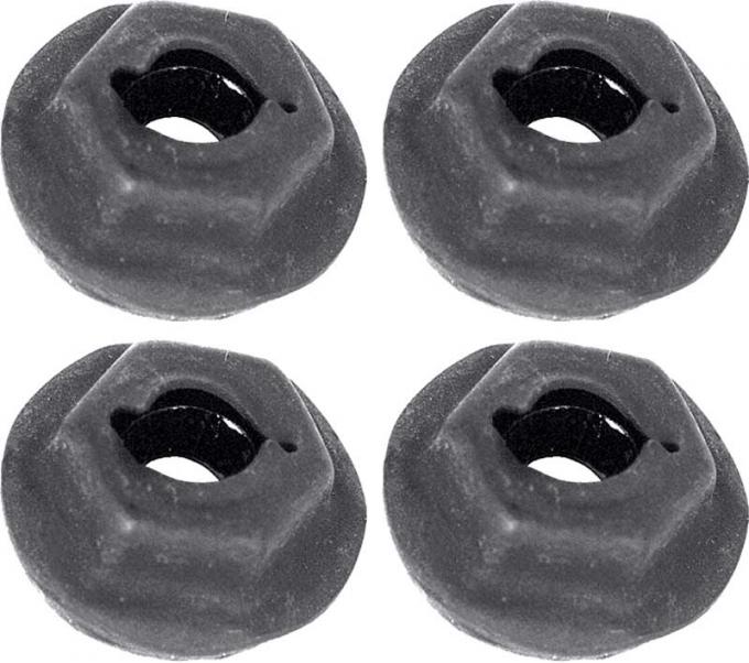 Redline Restomotive® Thread Cutting Pal Nut with Sealer; 3/16" Stud Size; Hex Washer Head, 4 Piece Set